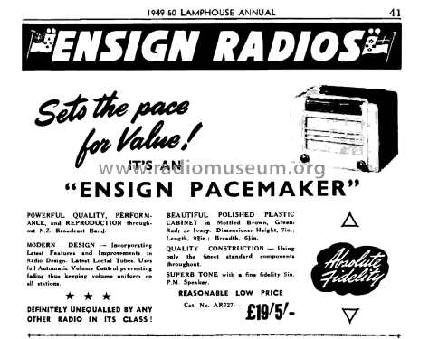 Ensign Pacemaker 5 ; Ensign Radio, The (ID = 2900223) Radio