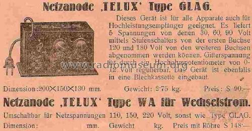 Telux - Netzanode WA; Erema, Elektroges. (ID = 821685) Aliment.