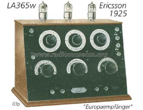 Europa-Empfänger LA365W; Ericsson, (ID = 1569) Radio
