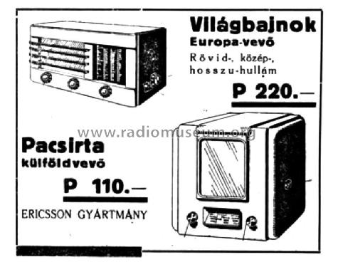 Pacsirta ; Ericsson, Magyar (ID = 2722016) Radio