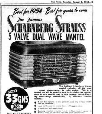 5 Valve Dual Wave Mantel 53; Ernsmiths Scharnberg (ID = 2568036) Radio