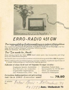451GW; Erro-Radio, Oskar (ID = 2697020) Radio