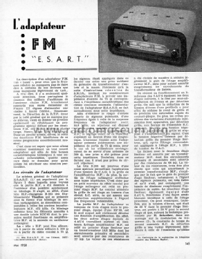 Adaptateur FM ; Esart; Paris (ID = 2217343) Radio