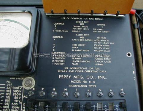 Combination Tester 104-TC; Espey Mfg. Co., Inc. (ID = 314218) Equipment