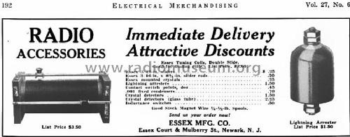 Crystal Detector ; Essex Manufacturing (ID = 1605867) Radio part