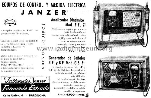 Analizador Dinámico FE-21; Estrada, Janzer; (ID = 1589671) Equipment