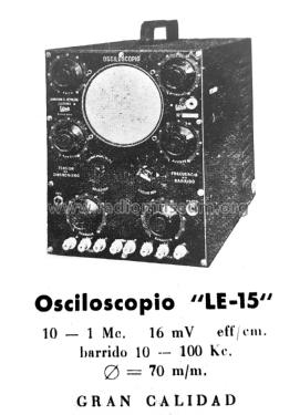 Osciloscopio LE-15; Estrada, Janzer; (ID = 2926362) Equipment