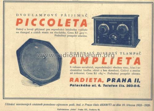 Piccoleta 503; ETA spol. s r.o., (ID = 2111602) Radio