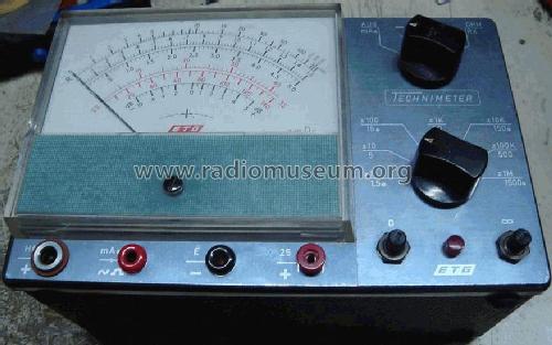 Technimeter - Multimeter BRV-50; Tonfunk-Technik, ETG (ID = 1987076) Equipment