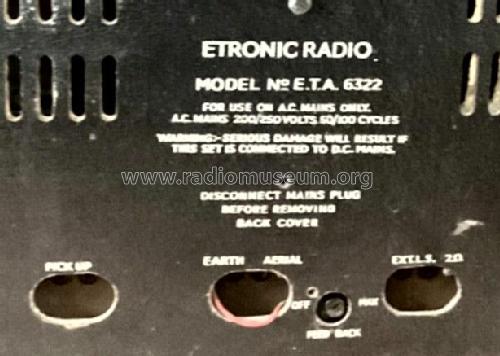 Table Receiver ETA6322; Etronic Brand, Hale (ID = 2929942) Radio