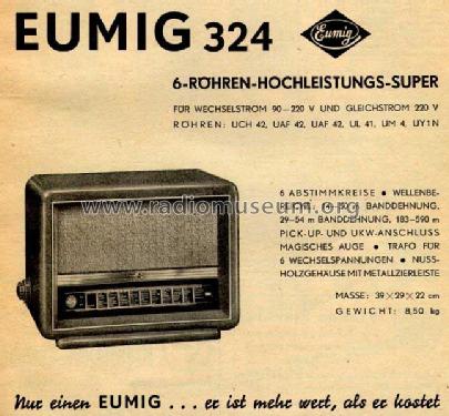 324-GW; Eumig, Elektrizitäts (ID = 255599) Radio