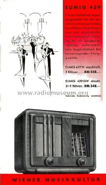 439W; Eumig, Elektrizitäts (ID = 579987) Radio