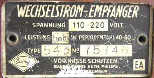 543; Eumig, Elektrizitäts (ID = 196483) Radio