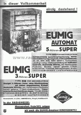 553; Eumig, Elektrizitäts (ID = 10164) Radio