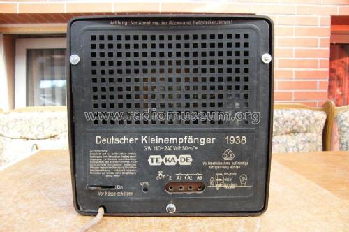 Deutscher Kleinempfänger 1938 DKE38; TeKaDe TKD, (ID = 1057035) Radio