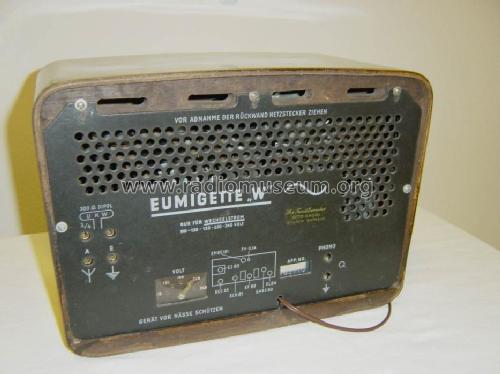 Eumigette 382W ; Eumig, Elektrizitäts (ID = 117466) Radio