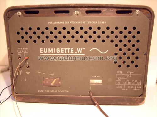 Eumigette 382W ; Eumig, Elektrizitäts (ID = 209649) Radio