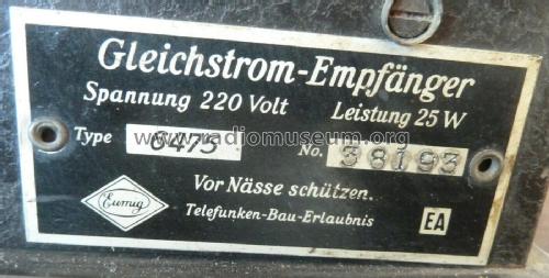 GS IV 6475 ; Eumig, Elektrizitäts (ID = 2599275) Radio