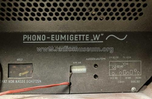 Phono-Eumigette 384W; Eumig, Elektrizitäts (ID = 3220056) Radio