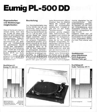 PL-500 DD; Eumig, Elektrizitäts (ID = 1592003) R-Player