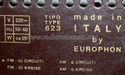 Superla 623; Europhon; Milano (ID = 698826) Radio