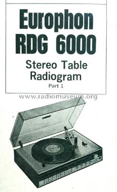 RDG 6000 ČS; Europhon; Milano (ID = 2908991) Radio