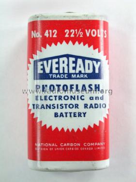 Electronic and Transistor Radio Battery No. 412, 22,5 Volts; Eveready Ever Ready, (ID = 1478347) Power-S