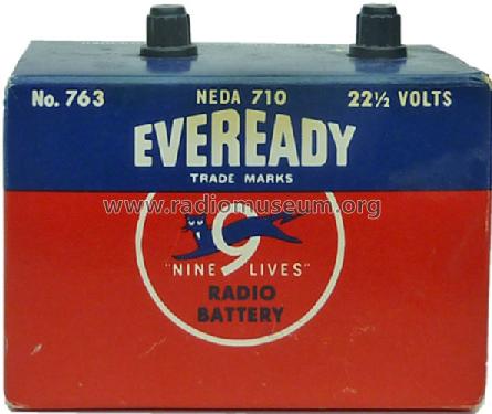 Radio Battery 'Nine Lives' NEDA 710 , No.763; Eveready Ever Ready, (ID = 1627242) Power-S