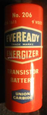 Transistor Battery 9 Volts NEDA 1611 No. 206; Eveready Ever Ready, (ID = 1465166) Power-S