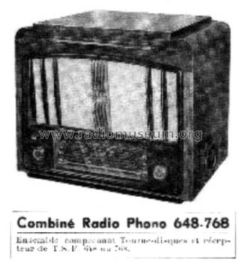 Radio-phono Émeraude 648; Evernice marque, (ID = 2645753) Radio