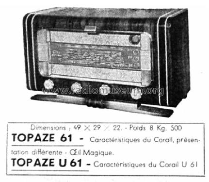 Topaze 61; Evernice marque, (ID = 2645760) Radio