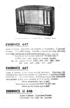 U646 ; Evernice marque, (ID = 1956524) Radio