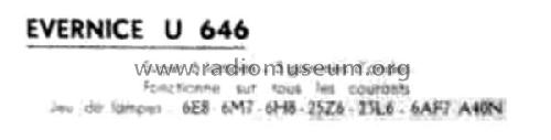 U646 ; Evernice marque, (ID = 1956526) Radio