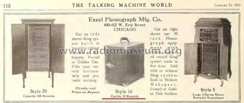 Carrying Case Style 16; Excel Phonograph Mfg (ID = 3029163) Cabinet