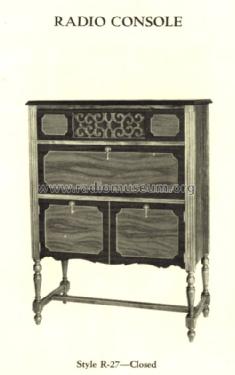 Radio Console Style R-27; Excello Products (ID = 1296184) Cabinet