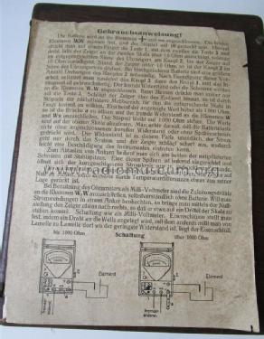 Ohmmeter und mV-Meter 1, 10, 100, 1000 Ohm; Excelsiorwerk; (ID = 2146903) Equipment