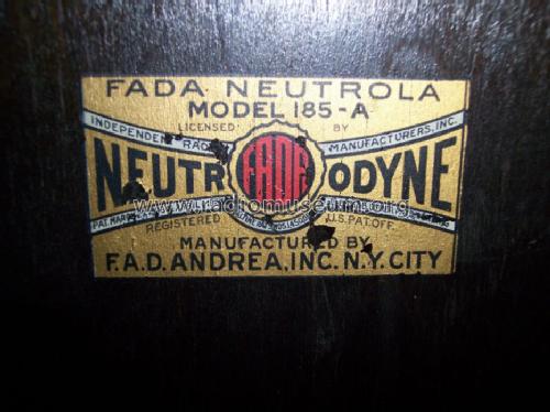 185-A Neutrola; Fada Radio & (ID = 1136661) Radio