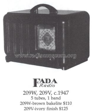 209W ; Fada Radio & (ID = 1412706) Radio