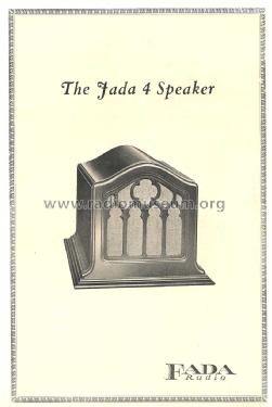 4 Speaker ; Fada Radio & (ID = 1115180) Speaker-P