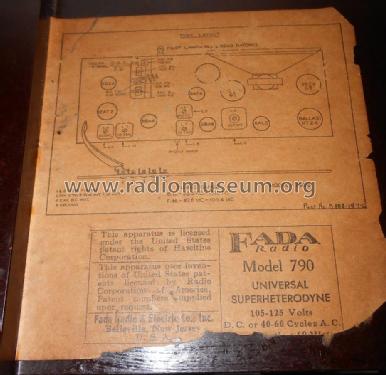 790 Series B; Fada Radio & (ID = 1586231) Radio