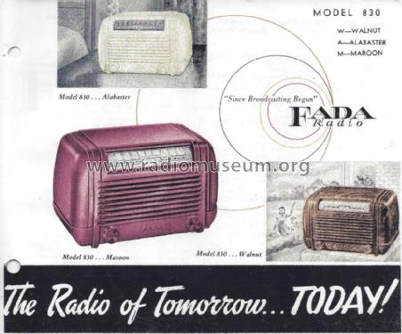 830W 'Fada-Scope' ; Fada Radio & (ID = 1665027) Radio