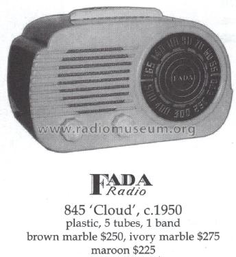 845A 'Cloud' ; Fada Radio & (ID = 1415104) Radio