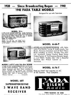 A-66-T ; Fada Radio & (ID = 1382796) Radio