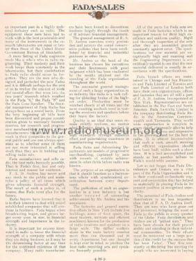 January 1927 FADA-SALES Radio Magazine ; Fada Radio & (ID = 1113520) Paper