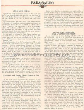 January 1927 FADA-SALES Radio Magazine ; Fada Radio & (ID = 1113522) Paper