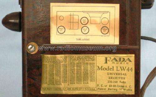 LW44; Fada Radio & (ID = 2656701) Radio