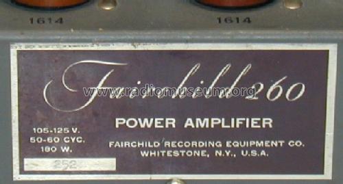 260 ; Fairchild Recording (ID = 521209) Ampl/Mixer