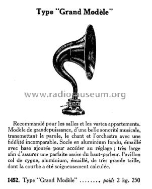 Haut-Parleur à Pavillon Grand Modèle; Falco, André; Paris, (ID = 1558521) Speaker-P