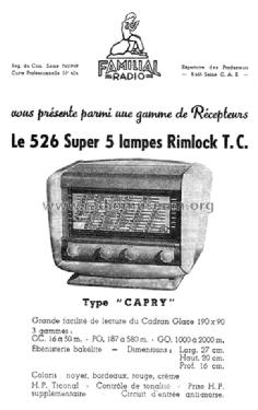 Capry 526; Familial Radio, G. (ID = 2284576) Radio