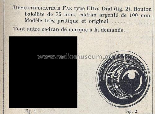 Bouton démultiplicateur Ultradial; FAR F.A.R., FA-R, A. (ID = 2622051) Radio part